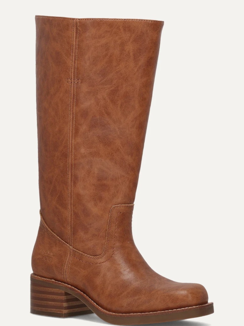 FRYE AND CO. Miranda 14 Wide Calf Cognac Tall Leather Heeled Boot